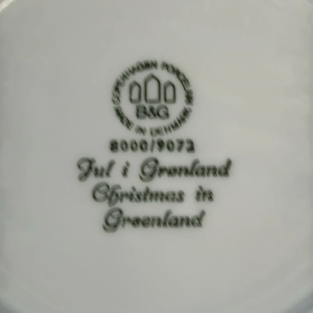 ROYAL COPENHAGEN Christmas Plate JULE AFTER 1972 B&G Christmas In Greenland Blue